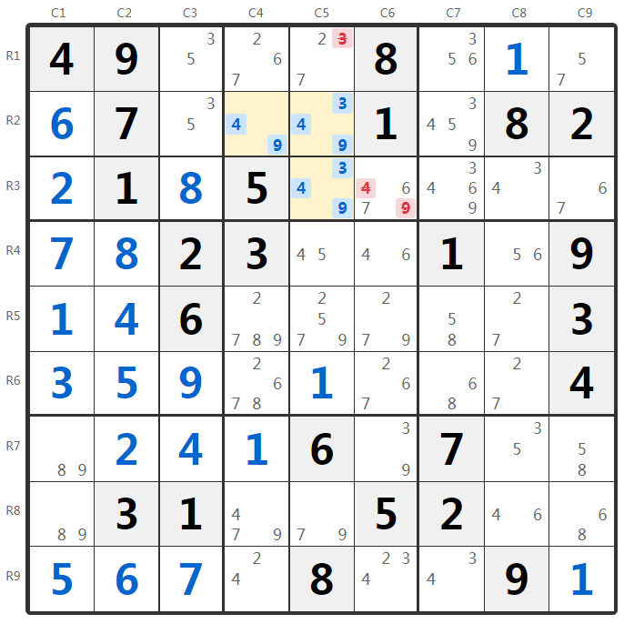 Exemple de Triplets Nus - Analyse de Région