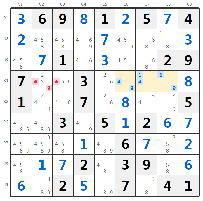 Exemple de Triplets Nus - Analyse de Ligne