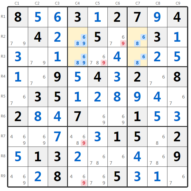 Exemple Unique Rectangle Type 2