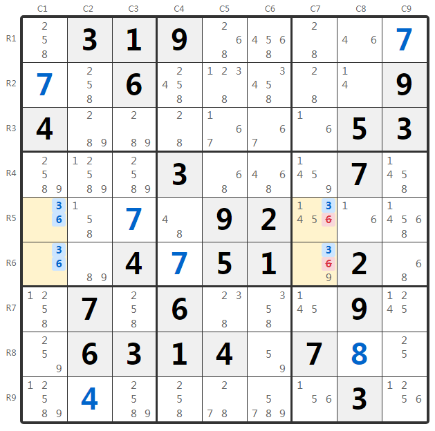 Exemple Unique Rectangle Type 4